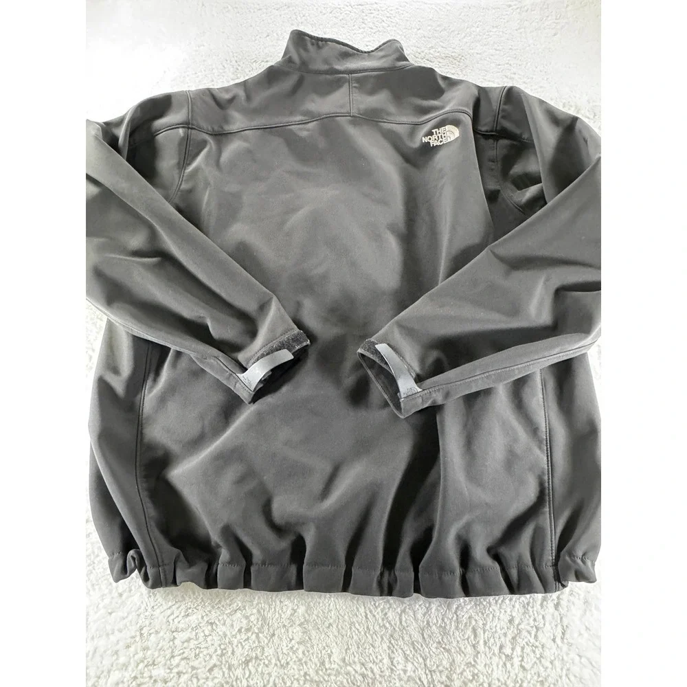 The North Face Men's Windbreaker Mid Weight Black Full Zip Jacket Shell‎ XXL 2XL